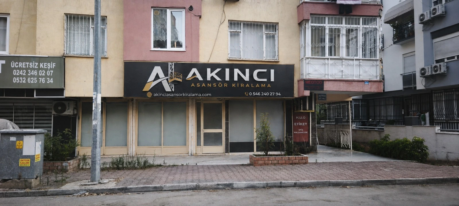 Akıncı Asansör Kiralama iletişim — Muratpaşa Antalya iş yeri